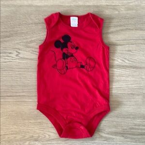 Disney Red and Black One Piece Bodysuit with Playful Design